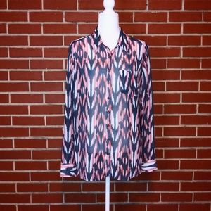 Guess Los Angeles Sheer Button Down XL